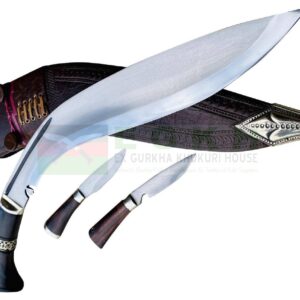 Replica-WWI-Issue-19th-Century-Nepalese-Gurkha-Long-Leaf-Kukri-Fighting-Knife-Handmade-by-Ex-Gurkha-Kukri-House-in-Nepal