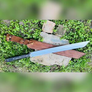 21 inch Hand Forged Carbon Steel Blade Hunting Tanto Sword | Yak Horn Handle