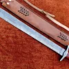 24-Inch-Custom-Handmade-Damascus-Steel-Hunting-Sword-with-Rose-wood-handle-Viking-sword-Hand-forged-Viking-sword-Balance-0il-tempered