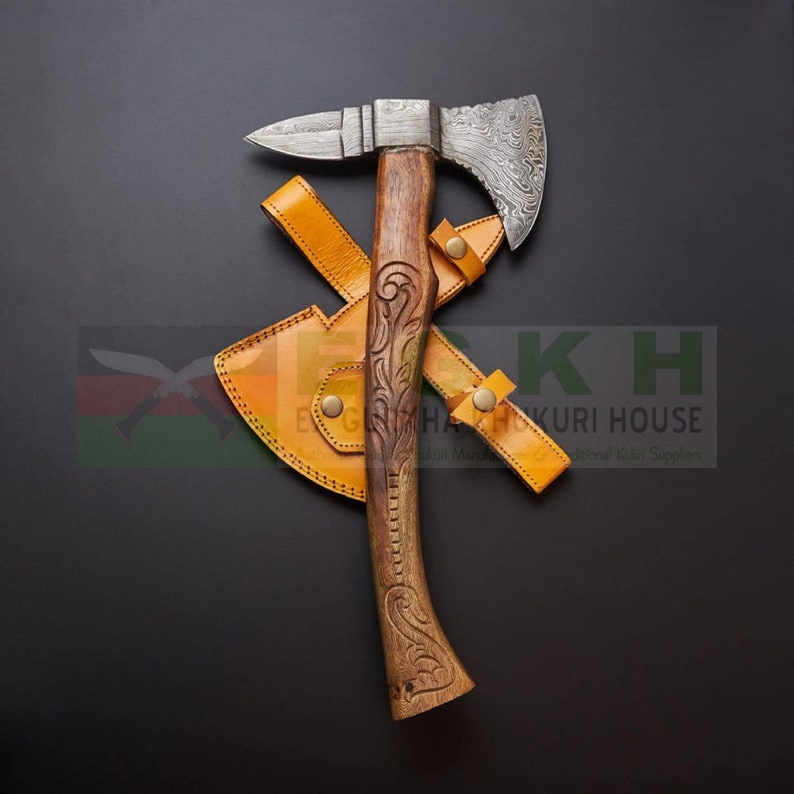 https://www.kukrismanufacturer.com/wp-content/uploads/2022/01/8-inch-Blade-Custom-Hand-Forged-Damascus-steel-Tomahawk-Axe-Rose-Wood-Shaft-Viking-Bearded-Camping-Axe-With-Leather-Sheath.jpg