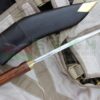 11-Inch-World-War-II-Gripper-Wooden-Handle-Khukuri-Very-Famous-Kukri-of-the-Military-Re-production-of-World-War-II-era-Kukri-Customized-finger-gripper-on-the-handle-Ready-To-Use
