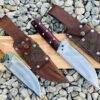 8-inch-Bushcraft-knife-outdoor-tools-Tactical-knife-Hand-forged-Full-Tang-Knife-Hunting-knives-Carbon-Steel-Kukri-Camping-KnifeSilver-Brown