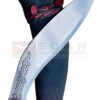 11-inch-Traditional-Carving-Handle-Historic-Khukuri-Rat-tail-tang-Highly-polished-blade-with-Black-Leather-Sheath-Handmade-by-EGKH-in-Nepal