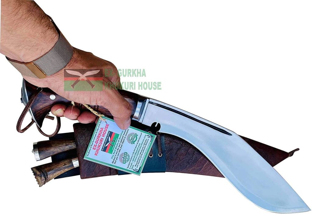 Machete Knife Fixed Blade Kukri Knife, Camping Survival Hunting Viking Knife