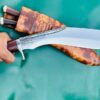 13.5-inch-blade-chitlange-leather-rosewood-full-tang-blocker-handle-khukuri-kukri-knife-Fighting-Survival-Toools-Sharpen-Ready-To-Use