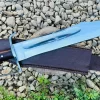 14-inch D-Guard Historical War Bowie Knife | Hand-Forged Sharp & Tempered Fuller Knife 