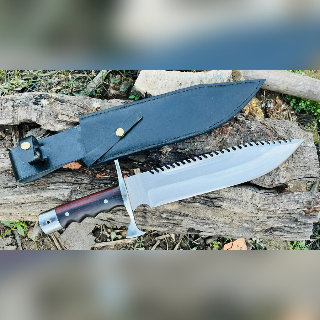 12 Eagle Head Bushcraft Full Tang Bowie Knife