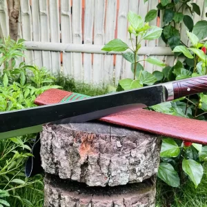 18" Modified Parang Machete with Eagle Head Designed Handle - Hiking and Camping tool Kukri Knife